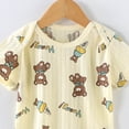 thumbnail image 4 of KPOPLK Summer Newborn Infant Boy Outfit Mamas Baby Boy Clothes Boy Oversized Romper Shirts Short Sleeve Onesie Size 3-6 Months,Yellow, 4 of 5