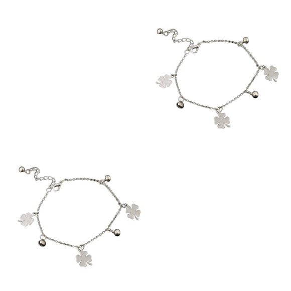 Tobillera Minnieouse elegante trébol oro plata accesorio moda pulseras tobillo para niñas mujeres