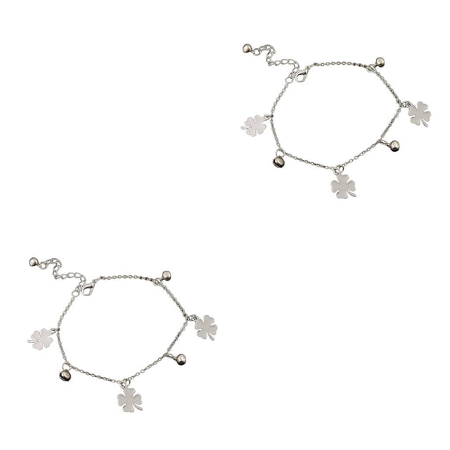 Tobillera Minnieouse elegante trébol oro plata accesorio moda pulseras tobillo para niñas mujeres