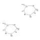 thumbnail image 1 of Tobillera Minnieouse elegante trébol oro plata accesorio moda pulseras tobillo para niñas mujeres, 1 of 6