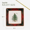 thumbnail image 7 of Spode Christmas Tree Tartan Square Platter - 10-Inch Holiday Serving Platter for Christmas Entertaining - Traditional Tartan Plaid Design with Iconic Tree Motif - Microwave and Dishwasher Safe, 7 of 7