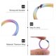 thumbnail image 5 of 5pcs llaveros llavero anillos titanio aleación llavero anillos bricolaje claves adjunto, 5 of 5