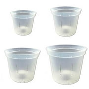 Slotted Orchid Pots by rePotme - Growers Assortment (4 pots - 1 Each, Clear)