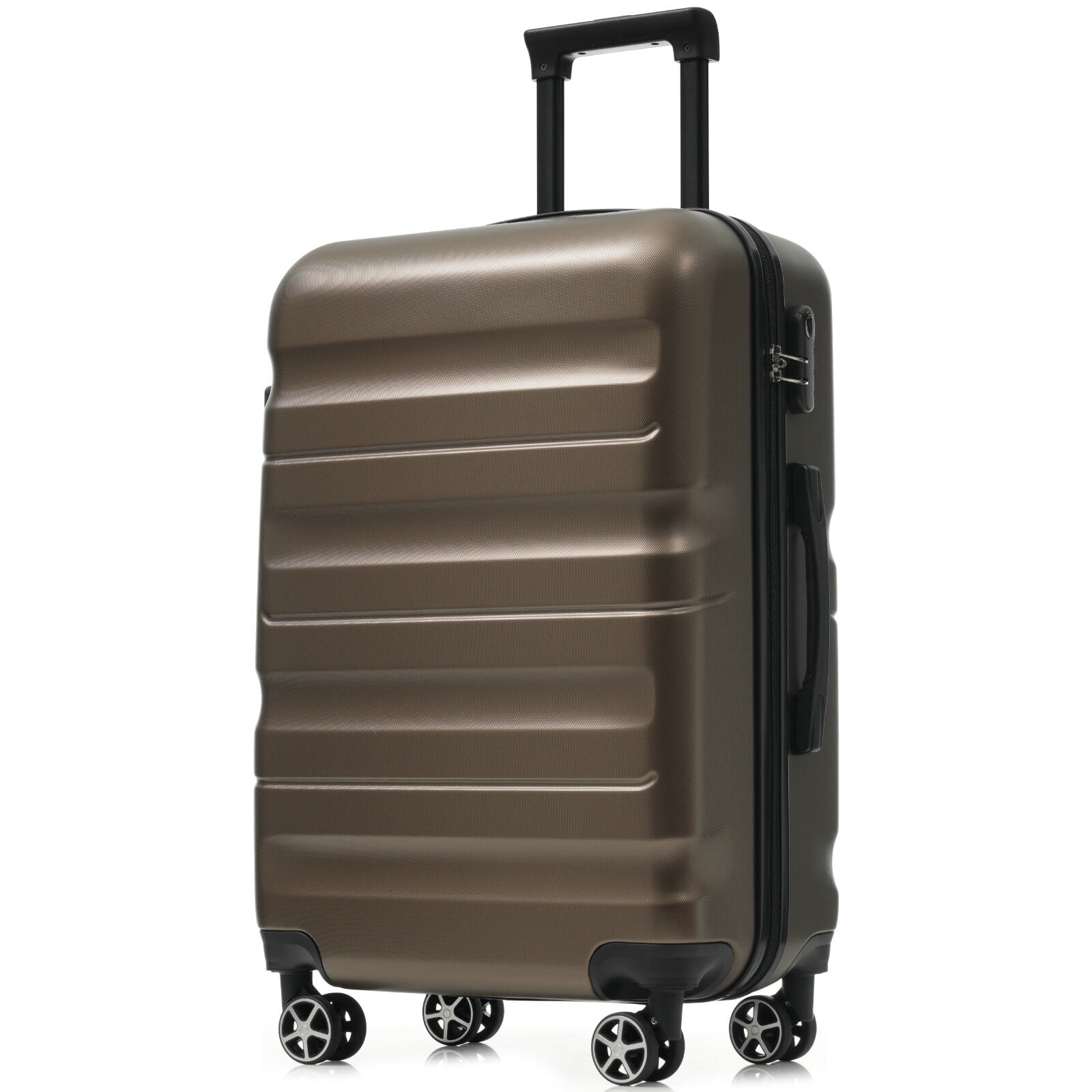 Hard Shell Luggage 6-Piece ABS Hardshell Luggage Set - Lightweight & Durable Suitcases with Dual Spinner Wheels, Carry-On & Check-In Sizes for Travel & Business,Carry On Hard Shell Luggage