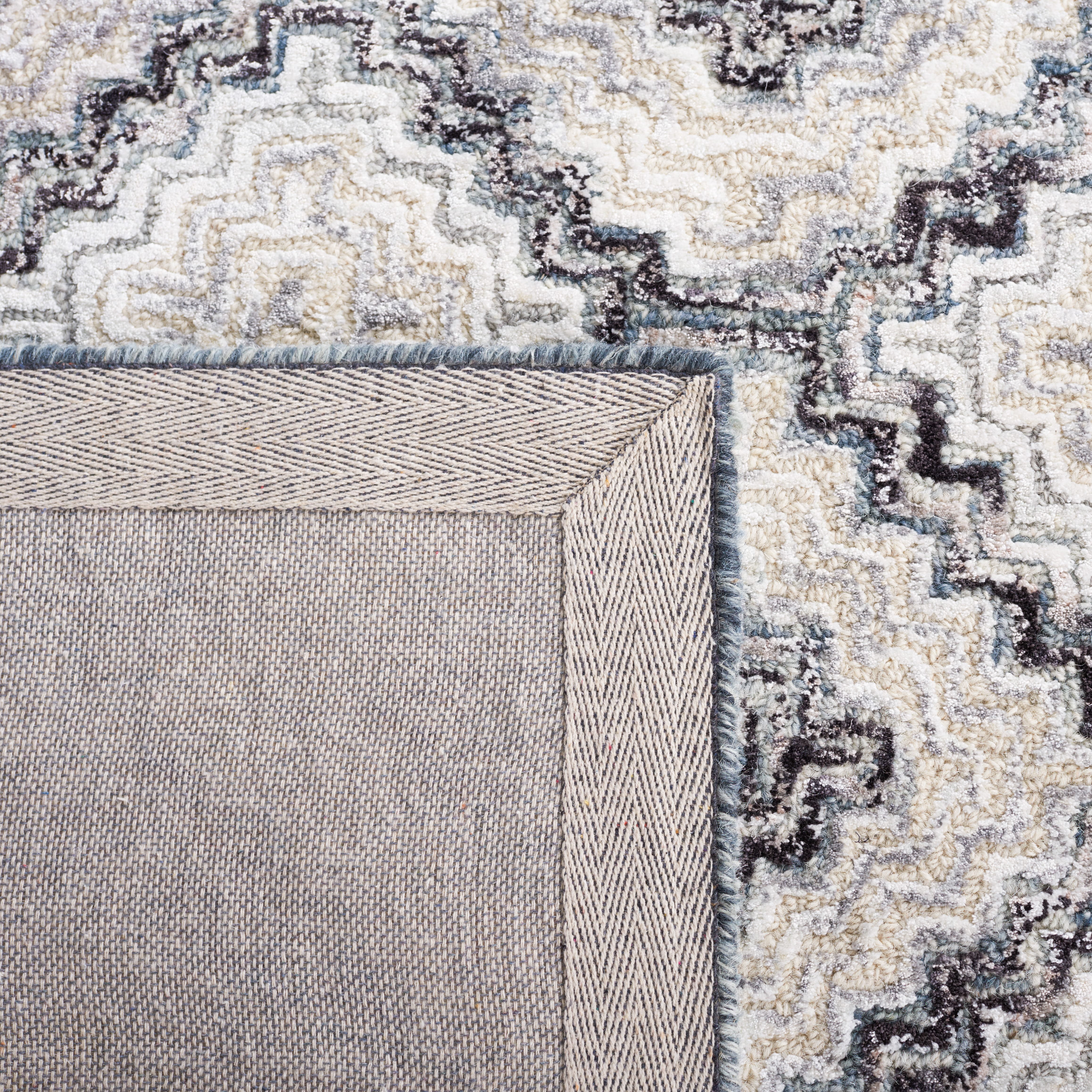 SAFAVIEH Soho Donette Geometric Area Rug, Grey/Ivory, 8' x 10'