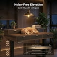 thumbnail image 6 of Electric Standing Desk with 5 Drawers, Monitor-Riser Design, 40" x 24" Height Adjustable Sit Stand Desk for Home Office, 4 Preset Pannel, Walnut, 6 of 9