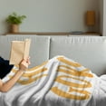thumbnail image 3 of Hello Gorgeous Soft Flannel Fleece Throw Blanket, Brush Lettering Hello Gorgeous Words on White Background, Cozy Plush for Indoor and Outdoor Use, 50" x 60", White and Apricot, by Ambesonne, 3 of 5