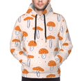 thumbnail image 4 of KLL Mushrooms Print Mens Hoodie Long Sleeve Casual Pullover Hooded Sweatshirt Fashion Drawstring Hoodies with Pocket-Medium, 4 of 6