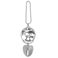 thumbnail image 1 of Baroque Angle Modern Illustration Pattern Silver Wing Car Pendant Decoration, 1 of 4