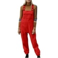 thumbnail image 1 of Women's Cozy Fleece Overalls Winter Warmth with Zipper Pockets, 1 of 5