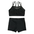 thumbnail image 3 of Girls Swimsuit Girl's Two Piece Solid Color Sun Beach Swimsuits Girls Bathing Suits Black 150, 3 of 9