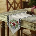 thumbnail image 3 of Table Runner Dresser Scarves Christmas Cardinal Bird on Wreath Cotton Linen Burlap Table Cover Rustic Star Wooden Grain Table Runners for Family Kitchen Dining Holiday Party Banquet Decor, 3 of 5