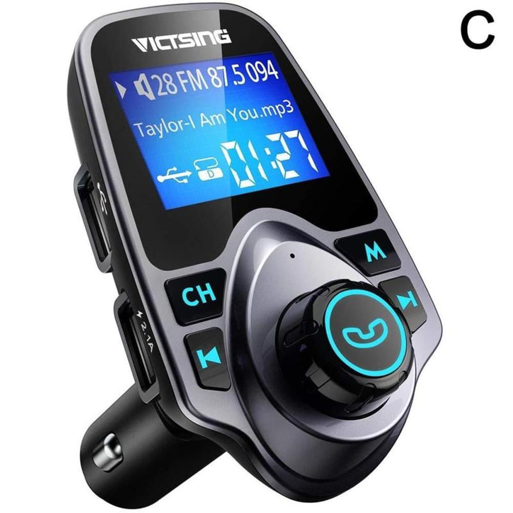VICTSING Bluetooth FM Transmitter Car MP3 Player Audio Radio AUX USB Car Charger 