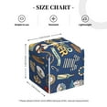 thumbnail image 4 of Lsque Marine Nautical Printed Tissue Box Cover Holder, Facial Paper Organizer Dispenser,Square with Bottom Belt, PVC Leather Decorative Organizer, 4 of 8