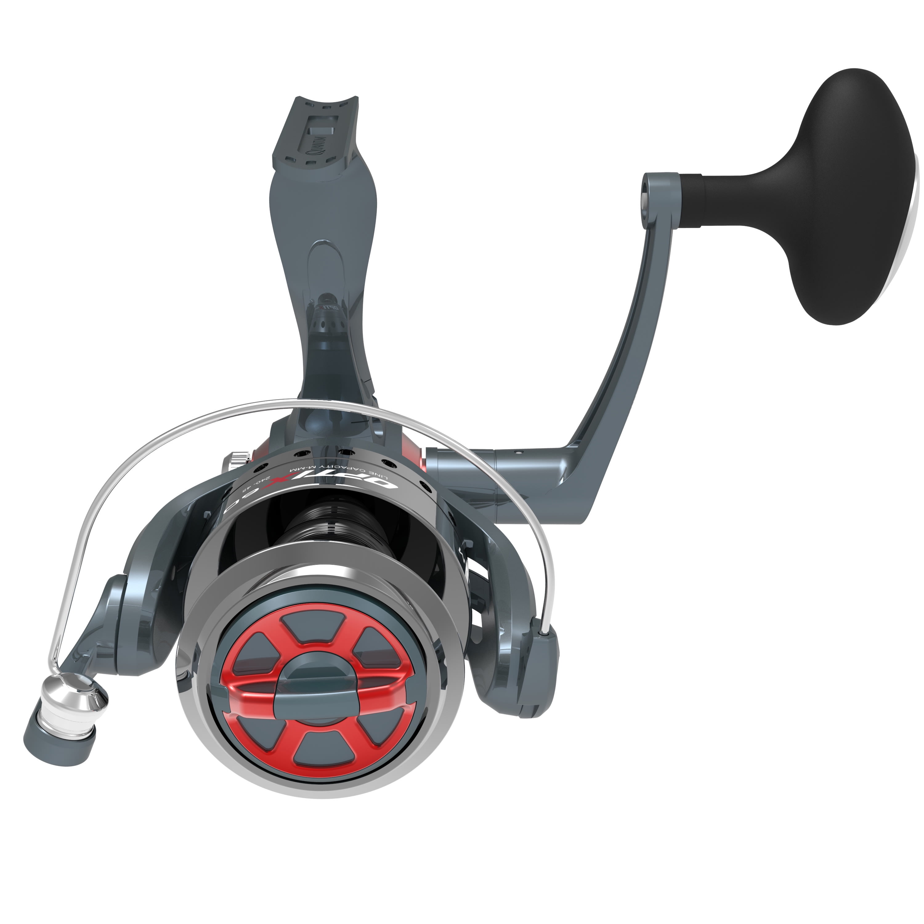 Quantum Optix Spinning Fishing Reel Size 80 4 Bearings Continuous Anti-Reverse with Smooth Precisely-Aligned Gears 