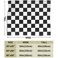 thumbnail image 2 of Checkered Plaid Pattern Black and White Throw Blanket Ultra Soft Warm All Season Checkerboard Background Decorative Fleece Blankets for Bed Chair Car Sofa Couch Bedroom 50"X40", 2 of 6