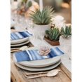 thumbnail image 5 of Blue Stripes Cloth Napkins Set of 6 Reusable Dinner Napkins, Watercolor Retro Ombre Abstract Tie Dye Art Cocktail Napkin Washable Table Napkins for Wedding/Holiday Party/Baby Shower 20"x20", 5 of 7