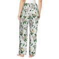 thumbnail image 3 of Xecao Lilies Flowers Women's Straight Lounge Pajama Pants: The Epitome of Relaxed Sleepwear, 3 of 9