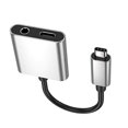 thumbnail image 1 of Conector de sonido para Auriculares de 3,5 Mm Que Carga El Adaptador Del Cable Plata shamjiam Adaptador de carga de auriculares USB C, 1 of 9