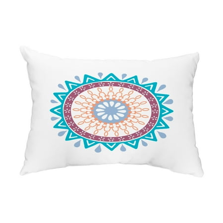 Mod 14x20 Inch Turquoise Decorative Abstract Outdoor Throw Pillow