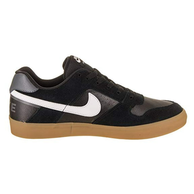 Nike SB Delta Vulc Suede Skate Shoe, Black/White-Gum Light 9 - Walmart.com