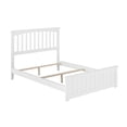 thumbnail image 2 of Mission Full Wood Foundation Bed with Matching Footboard in White, 2 of 10