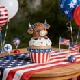 thumbnail image 6 of Win s Way Patriotic Highland Cow Figurine 4th of July Decorations Resin Statue Memorial Day Home Accents Desk Bookshelf Tiered Tray Tabletop Decor, 6 of 9
