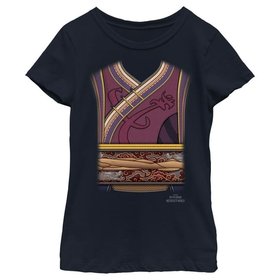 Girl's Marvel Doctor Strange in the Multiverse of Madness Wong Costume Graphic Tee Navy Blue Small
