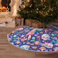 thumbnail image 6 of Daiia mushroom Skull rainbow color Drawing Merry Christmas Tree Skirt , Xmas Large Lace-up Tree Skirt, Santa Snowflakes Rustic Home Decorations New Year Party Farmhouse Decor-48", 6 of 7