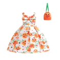 thumbnail image 3 of BULLPIANO Toddler Girls Halloween Party Gown Evening Dress With Handbag, Big Girls Vintage Holiday Dress Up Swing Dresses+Bag, 3-13 Year Old, 3 of 8