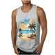 thumbnail image 1 of Tanques para Hombre para el Verano Solto Chaleco Impresión Deportivo Cuello Redondo, Casual, 1 of 4