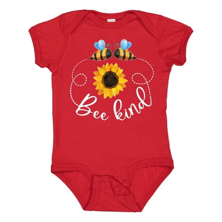 

Inktastic Bee Kind Bees and Sunflower Gift Baby Boy or Baby Girl Bodysuit