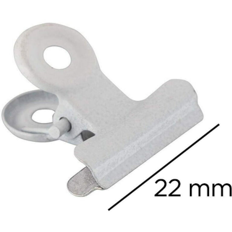 JAM Paper Metal Bulldog Binder Clips, 22mm, White, 25/Pack JAM Paper Metal Bulldog Binder Clips, 22mm, White, 25/Pack