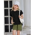 thumbnail image 6 of Arshiner Girls 2 Piece Outfit Summer Short Sleeve Loose Fit T-Shirt and Shorts Set Casual Activewear High-Low Hem Sweatshirt, 6 of 6