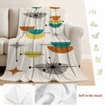 thumbnail image 5 of Boho Teal Yellow Orange Grey Blanket Soft Cozy Warm Throw Blanket for Couch, Plush Fuzzy Flannel Fleece Blankets for Sofa, Middle Century Geometric Bed Blankets Lightweight Gifts for Women, 50"x60", 5 of 9