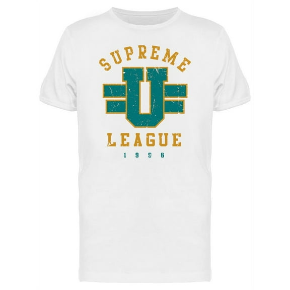 Teeblox Grunge Style U League T-Shirt Men -Image by Shutterstock, Male 4X-Large