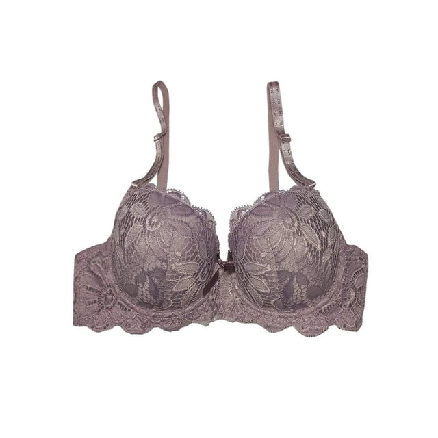 Brasier Secret Treasures Talla 34B Aplicación de Encaje Floral Lila