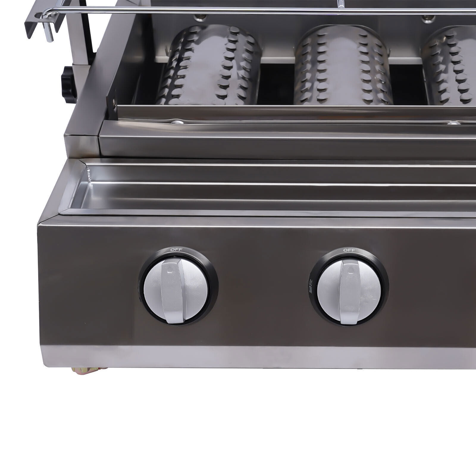 Portable BBQ Grill 8 Burners Gas BBQ Grill Adjustable Height Stainless Steel Barbecue Grill Gas Grill Burners Cooker Smokeless for Outdoor Camping Picnics