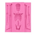 thumbnail image 4 of Halloween Skeleton Bone Silicone Mold Kitchen DIY Cake Baking Decoration Chocolate Fondant Mold Handmades Plasters Tool, 4 of 4