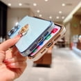 thumbnail image 5 of Sleek Light Thin Soft TPU Phone Case for iPhone 14 13 12 11 Plus Pro Max Mini Fashion Love Heart Shaped Finger Ring Holder Shockproof Bumper Protector Cover(White,12 Pro), 5 of 7