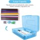 thumbnail image 5 of Caja de lápices rígida de gran capacidad, cajas de plástico con tapa hermética, organizador de almacenamiento apilable para niños, estudiantes, adultos, escuela, aula, suministros de oficina (paq, 5 of 5