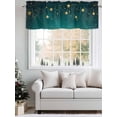 thumbnail image 5 of Yellow Teal Star Curtain Valances for Windows, Elegant Sky Star Art Kitchen Valance Window Treatment, Light Filtering Block Curtains for Bathroom/Bedroom/Living Room 42'' x 12'', 5 of 9