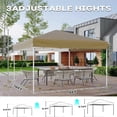 thumbnail image 5 of Bingirl Commercial Grade Instant Shelter 10X10 Outdoor Canopy with 3Height Adjustable Frame Complete Ground Kit and Carry Bag All Weather Event Canopy for Festivals Markets, 5 of 5