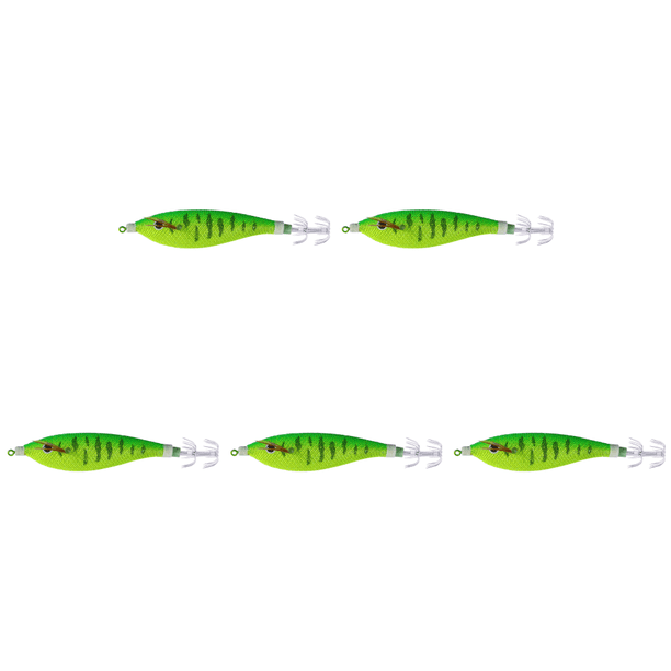 Ganchos de calamar brillantes 11 cm/13.4g ARTIFIAL HORIZONTAL SQUID COLLINGAR ARRILLADO Verde