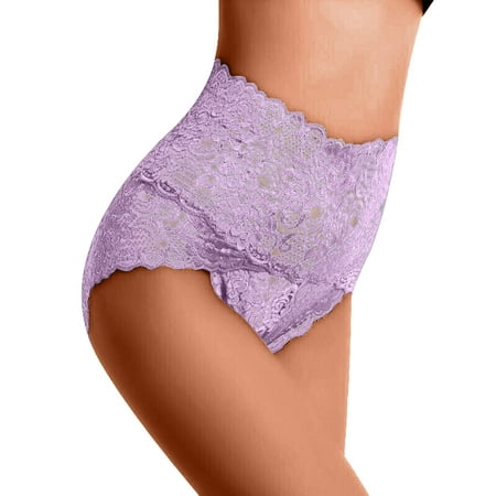 

CAICJ98 Womens Underwear Women s High Waisted Cotton Underwear Ladies Soft Full Briefs Panties Multipack Purple M