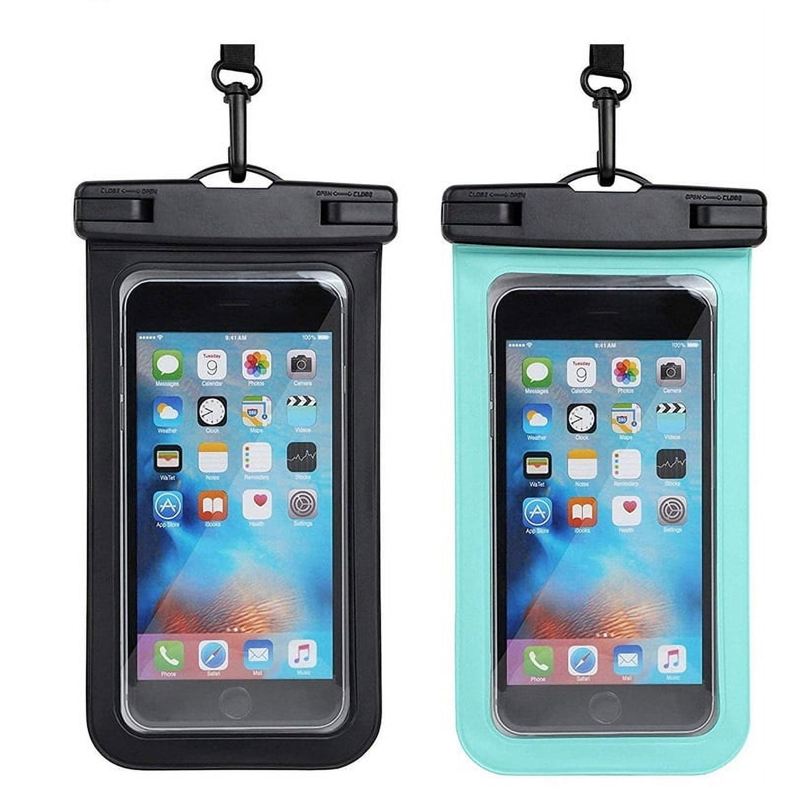 Waterproof Phone Pouch, Waterproof Phone Case for iPhone 15 14 13 12 Pro Max, IPX8 Cellphone Dry Bag Beach Cruise Ship Essentials 2Pack-6.5"