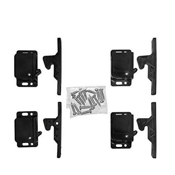 Camp'N - 4 Pack - Push Catch - Latch - Grabber - Holder for RV Cabinet Doors with Mounting Hardware - 5 lbs Pull Force - Perfect for RV, Trailer, Camper, Motor Home, Cargo Trailer - OEM Replacement
