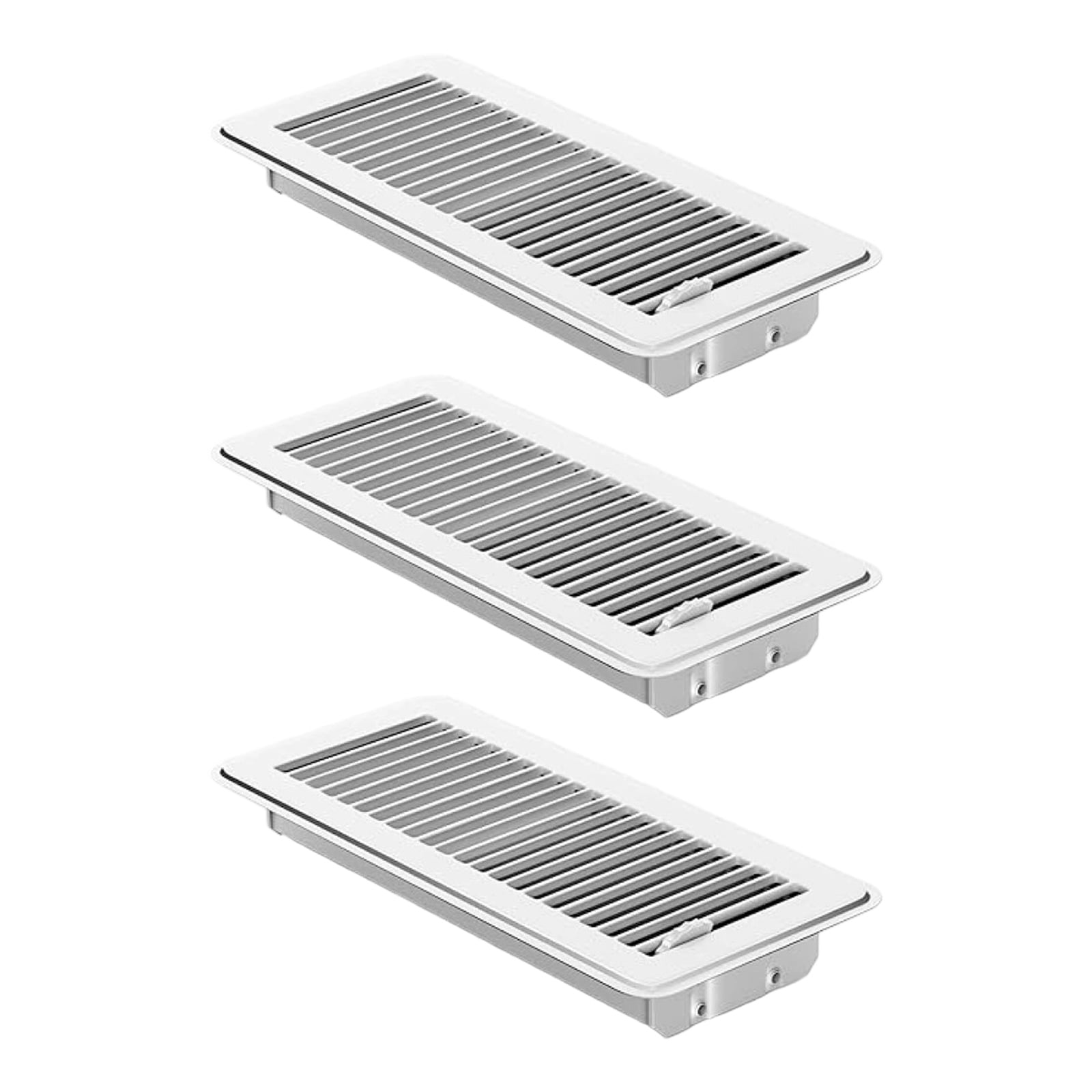 3 Divisions 4x10 Inch Metal Floor Register Covers for Wall Ceiling Permanent Attractive Design