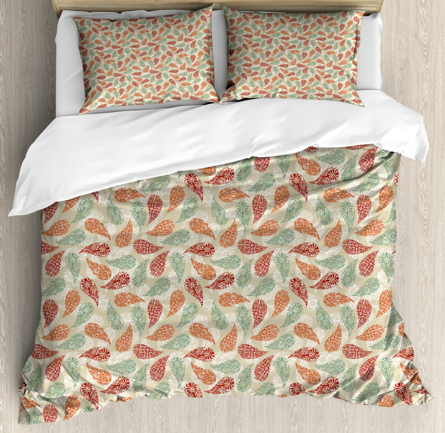Paisley Duvet Cover Set King Size, Vintage Persian ...