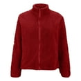 thumbnail image 4 of BDPORKAS Womens Fleece Jacket Fall Winter Full Zip Sherpa Coat No Hood, 4 of 4